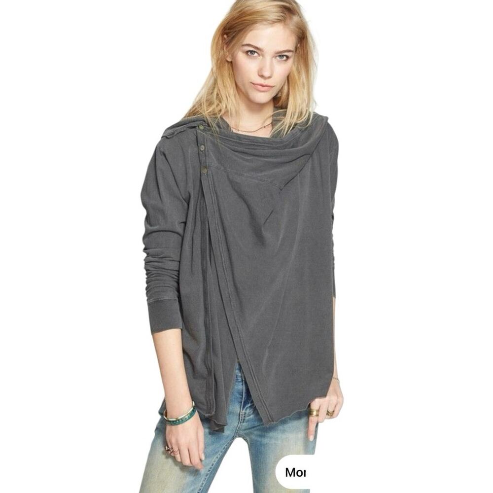 Free People Bond Wrap Sweater SZ XS Women's Alternative Edgy Cyberpunk Dystopian